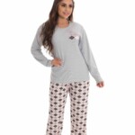 Pijama Mãe Mescla Canelado