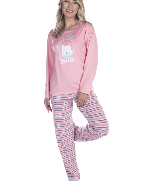 Pijama Suede Listrado