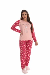 Pijama Longo Feminino em suede – Romance