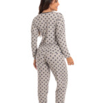 Pijama Longo Feminino em Suede Azul Marinho