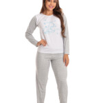 Pijama Longo Feminino em Suede Branco