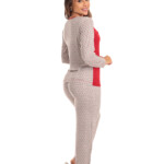 Pijama Longo Feminino em Suede Vermelho