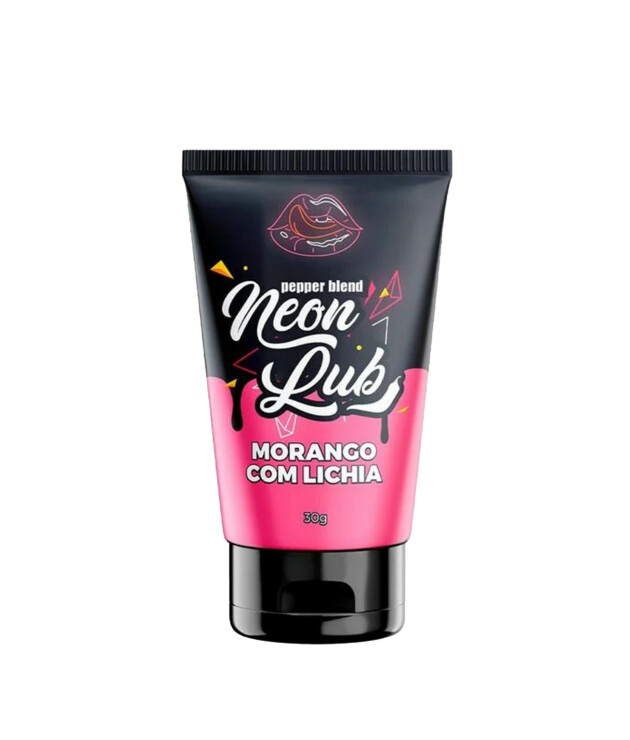Gel Lubrificante Íntimo Comestível Neon 30ML - Morango com Lichia