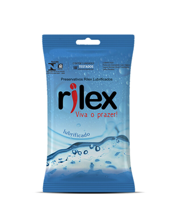 Preservativo Rilex Sachê com 3 Unidades – Lubrificado