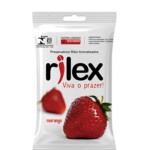 Preservativo Rilex Sachê com 3 Unidades - Morango