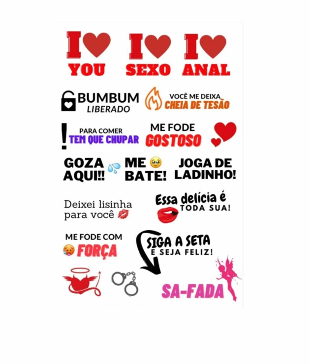 Tatuagem Temporária Sexy – I Love