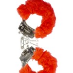 Algema de Metal com Pelúcia Vermelha