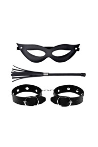 Kit Dominatrix: Chicote, Algema e Máscara