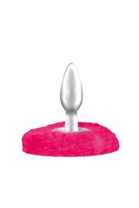 Plug Anal em ABS Cromado - Coração Peludo