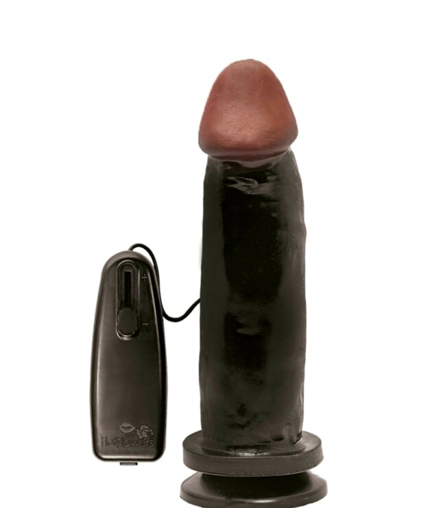 Prótese Hot Black 18×4,5cm C/Vibro Externo – HP240HBE