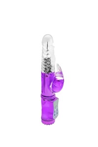 Vibrador Rotativo de Silicone com Estimulador - Rabbit